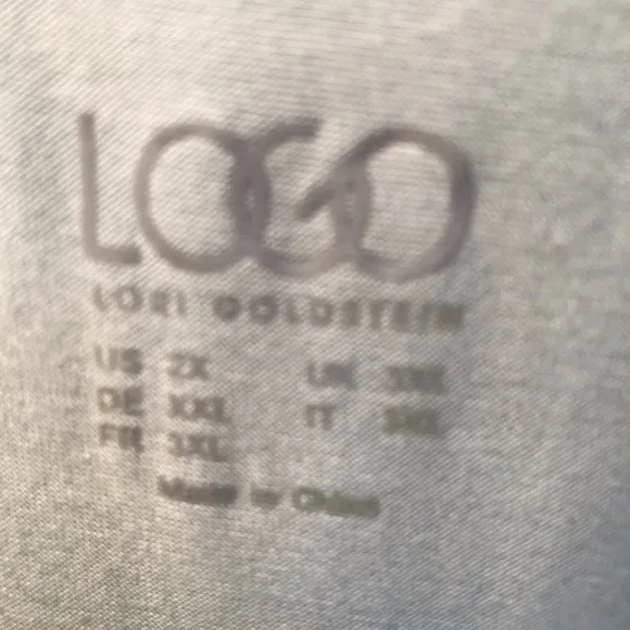 LOGO Tank Top Sheer Floral Hem NEW - Picture 5 of 6